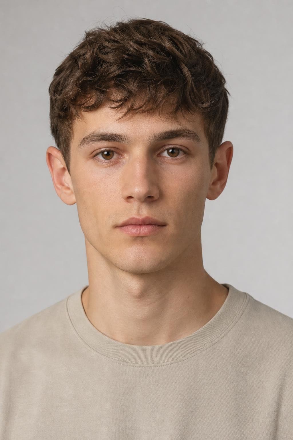 Hugo, fictional AI fashion model: man, in their twenties