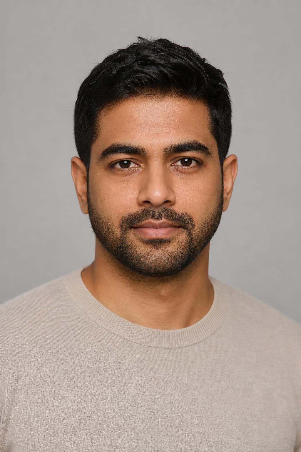 Omar, fictional AI fashion model: man, in their thirties