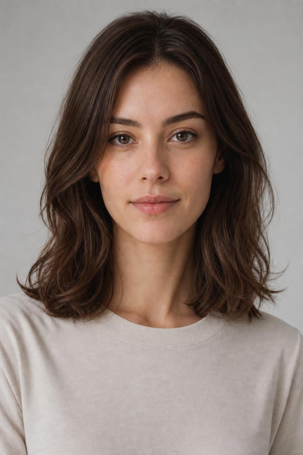 Camille, fictional AI fashion model: woman, in their twenties